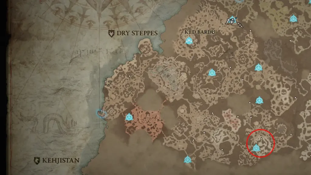 Diablo 4 Dry Steppes Stronghold Locations
